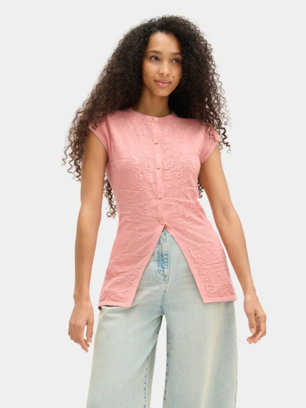 NWT Aligne Lisbeth Crochet Knitted Top